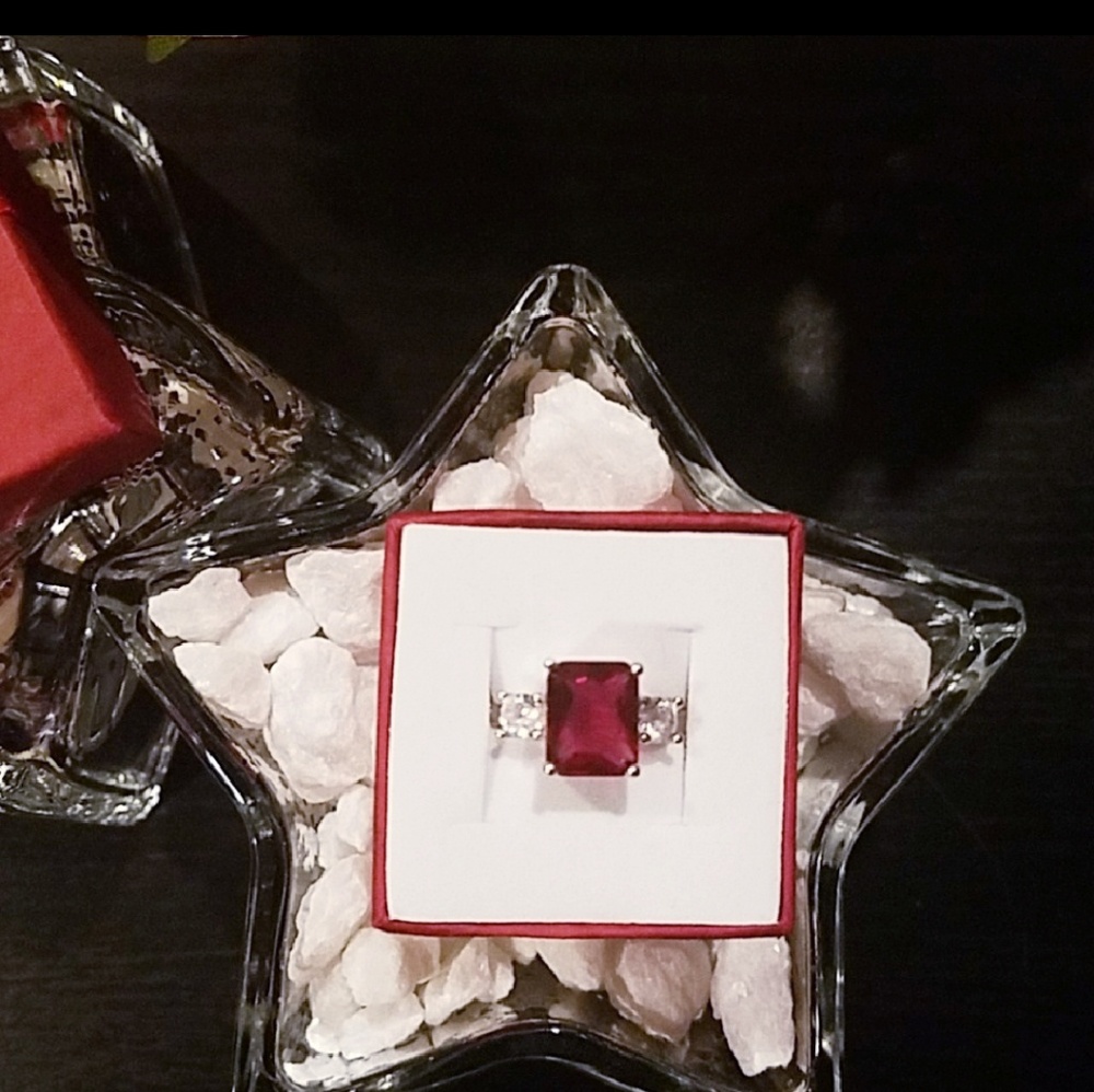 💎Silver Ruby Red Ring